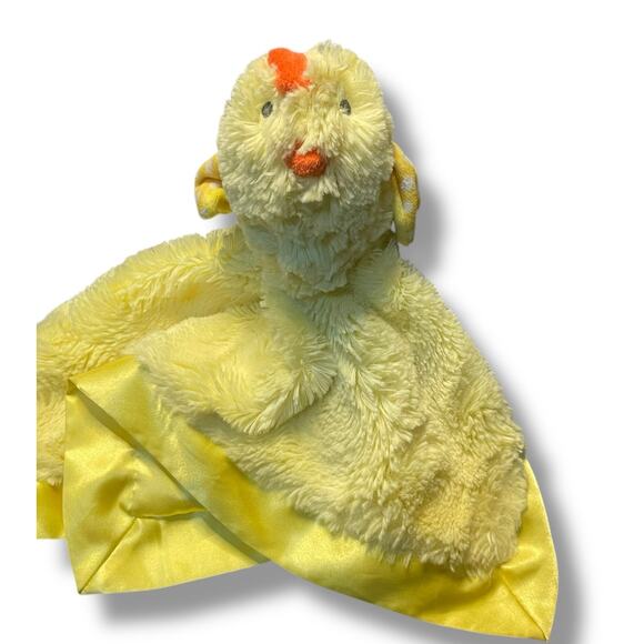 Cloud Island Lovey Chicken Plush Security Blanket Baby Crinkle Satin Gift Yellow - Picture 1 of 10